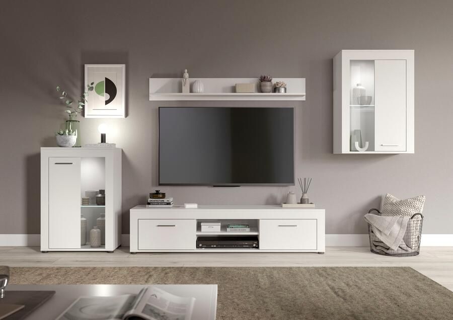 INOSIGN Wandmeubel Aosta 4-delig bestaande uit: 2x vitrinekast lowboard & wandplank (4-delig) - Foto 5