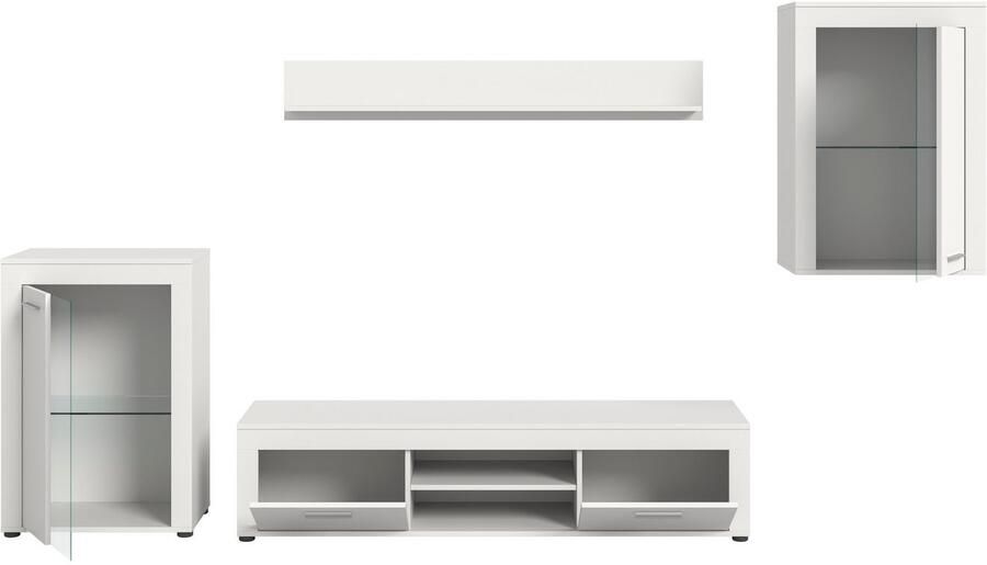 INOSIGN Wandmeubel Aosta 4-delig bestaande uit: 2x vitrinekast lowboard & wandplank (4-delig) - Foto 3