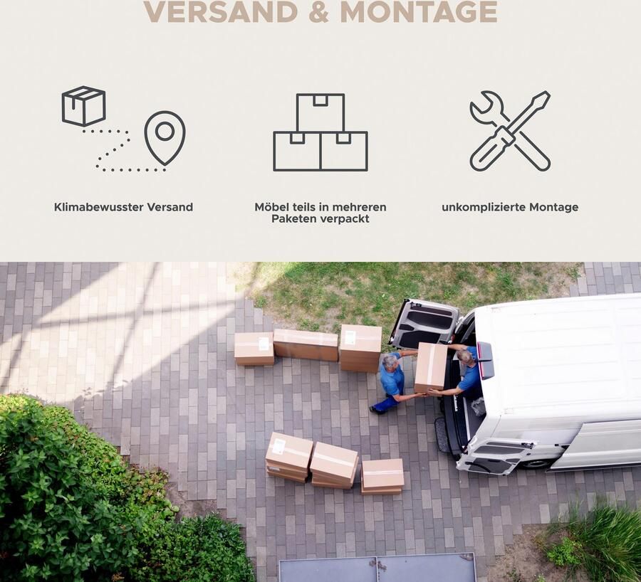 INOSIGN Wandmeubel Aosta 4-delig bestaande uit: vitrinekast lowboard wandplank & hoge vitrinekast (4 stuks) - Foto 6