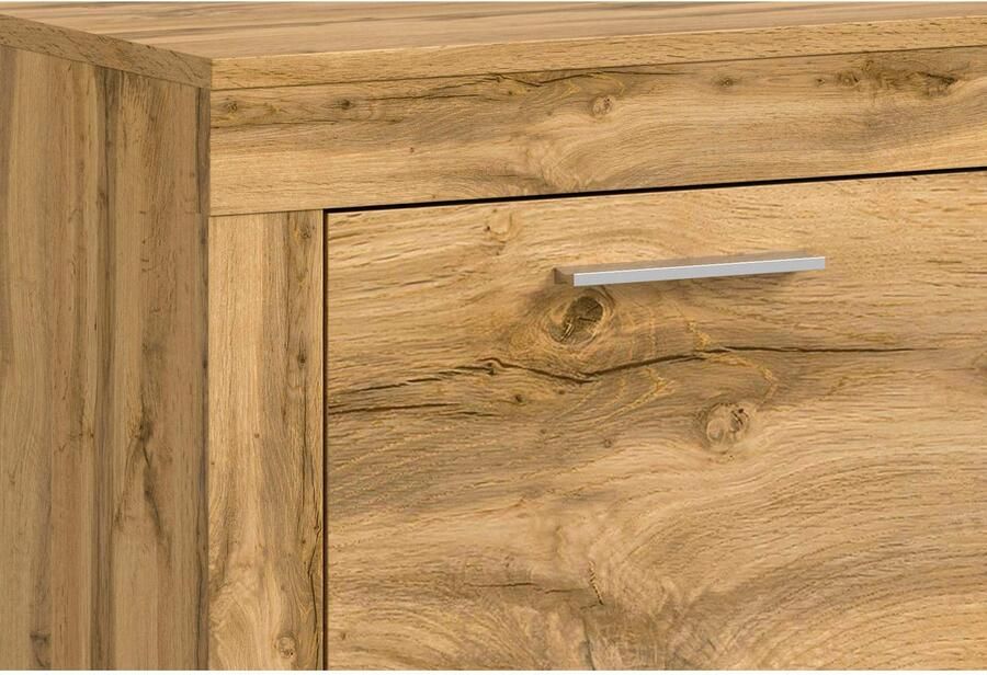 INOSIGN Wandmeubel Aosta Breedte 255cm bestaand uit Highboard Lowboard Wandplank Woonwand combinatie opbouwwand meubelset kastwand meubelcombi (3-delig) - Foto 9