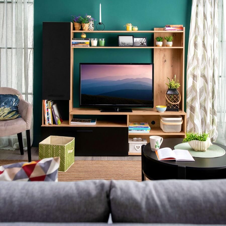 INOSIGN Wandmeubel Braga woonwand mediawand aanbouwwand voor TV tot 60' breedte 169 cm (complete set 3-delig) - Foto 2