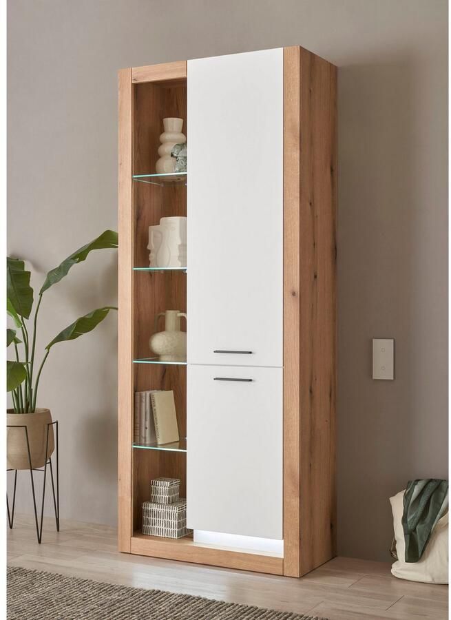 INOSIGN Wandmeubel Brixen moderne opbouwwand woonkamer set eik Evoke decor met wit (set 3-delig) - Foto 3