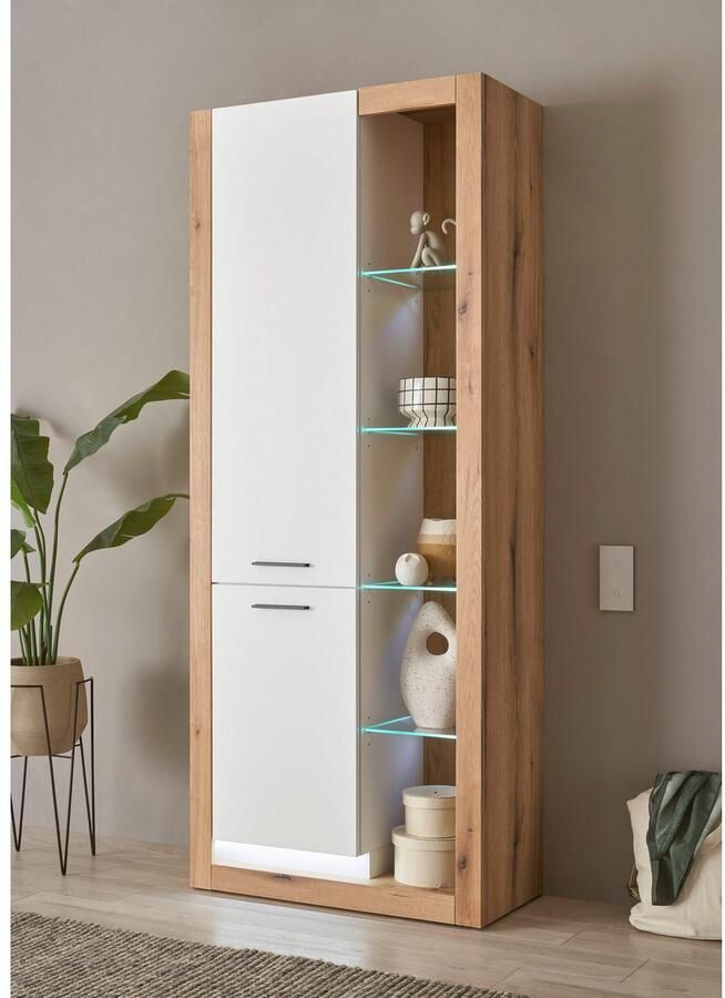 INOSIGN Wandmeubel Brixen moderne opbouwwand woonkamer set eik Evoke decor met wit (set 4-delig) - Foto 5