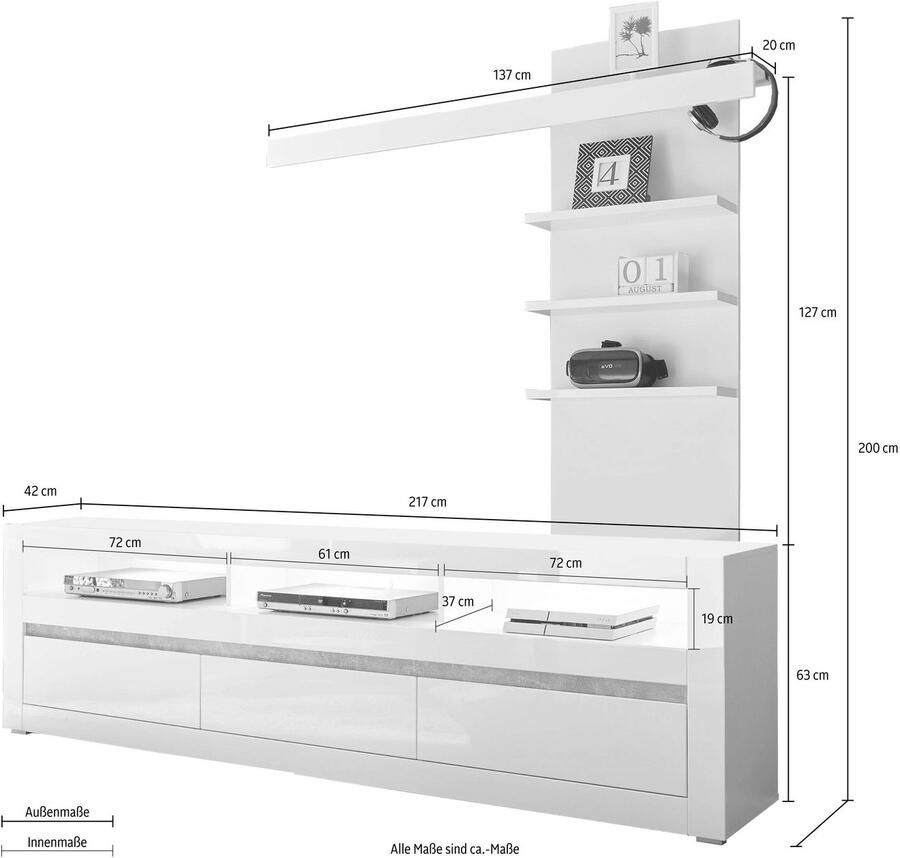 INOSIGN Wandmeubel Carat (2-delig)