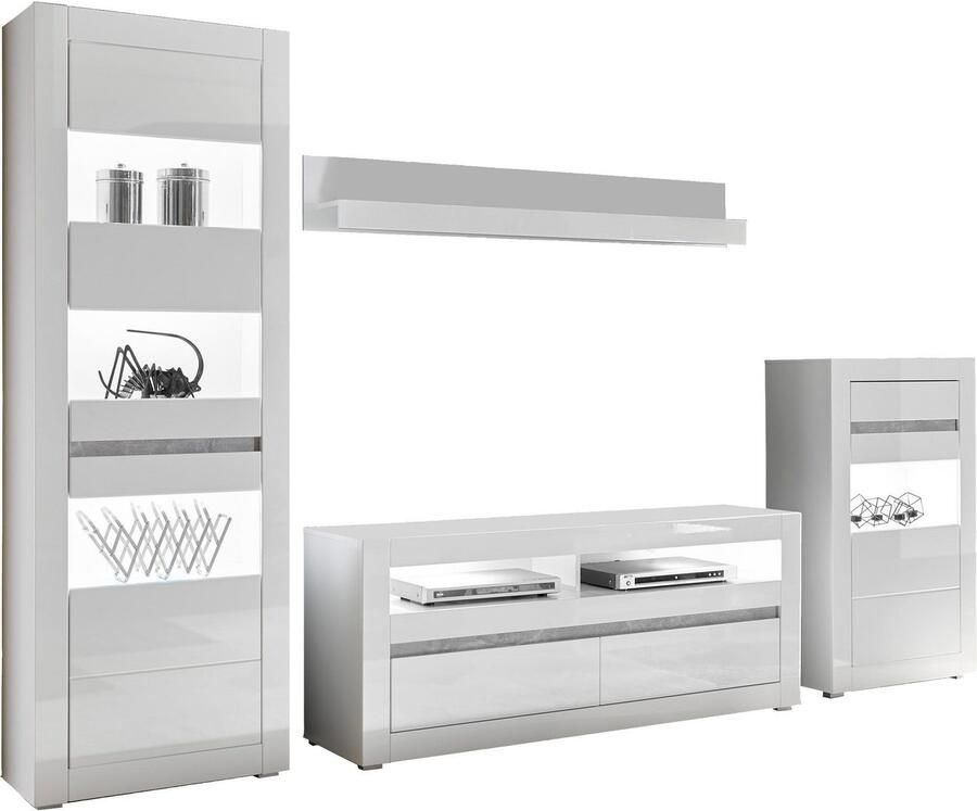 INOSIGN Wandmeubel Carat wordt geleverd met twee latten 1 x grijs 1 x wit (set 4 stuks) - Foto 2