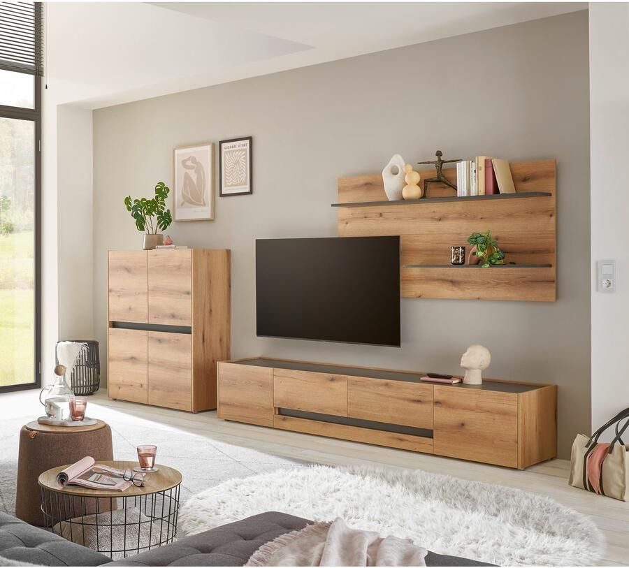 INOSIGN Wandmeubel City Giron moderne wandmeubel complete set in vele kleuren verkrijgbaar (set 3-delig)