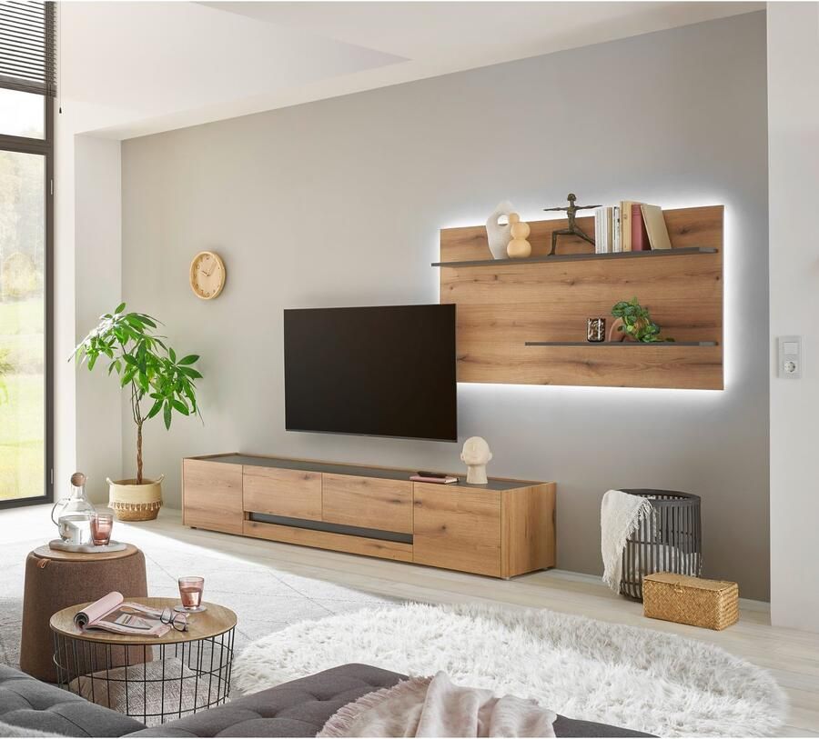 INOSIGN Wandmeubel City Giron moderne wandmeubel complete set in vele kleuren verkrijgbaar (set 2-delig)