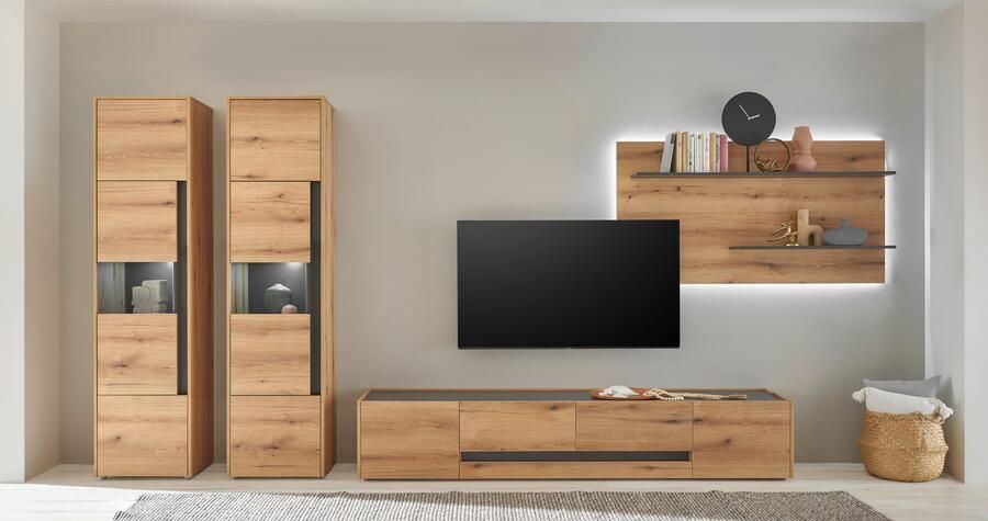 INOSIGN Wandmeubel City Giron moderne wandmeubel complete set in vele kleuren verkrijgbaar (set 4-delig) - Foto 12