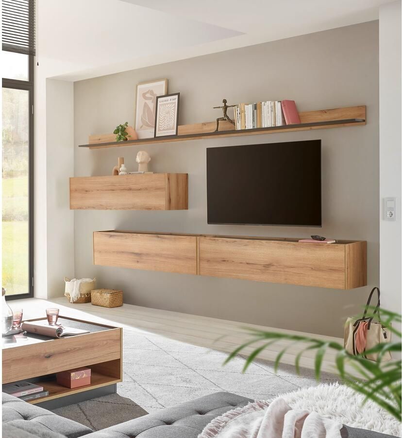 INOSIGN Wandmeubel City Giron moderne wandmeubel complete set in vele kleuren verkrijgbaar (set 5-delig)