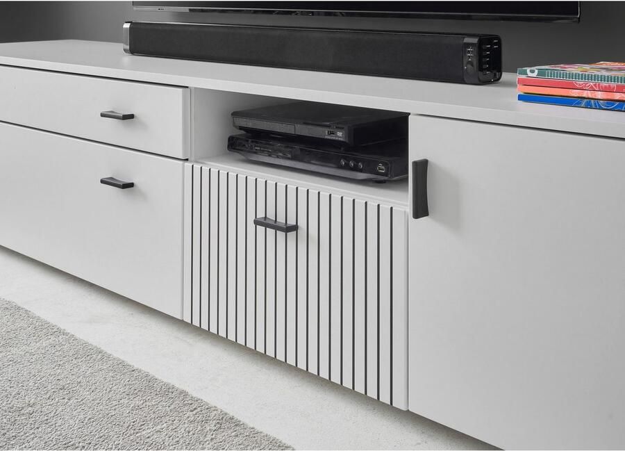 INOSIGN Wandmeubel Hudson met moderne groevenlook handgrepen van metaal (zwart) breedte 285 cm (set 3-delig) - Foto 6