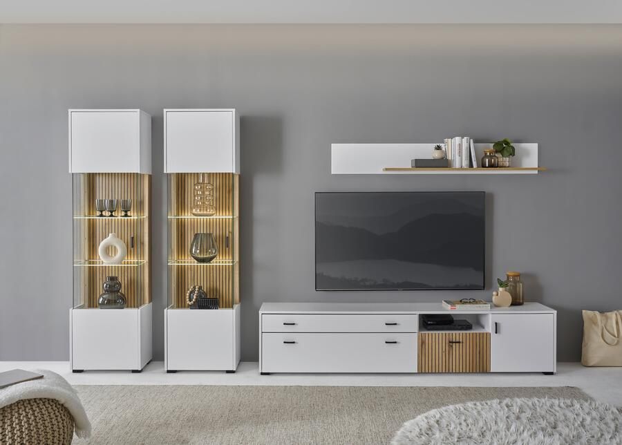 INOSIGN Wandmeubel Hudson met moderne groevenlook handgrepen van metaal (zwart) breedte 316 cm (set 4-delig) - Foto 9