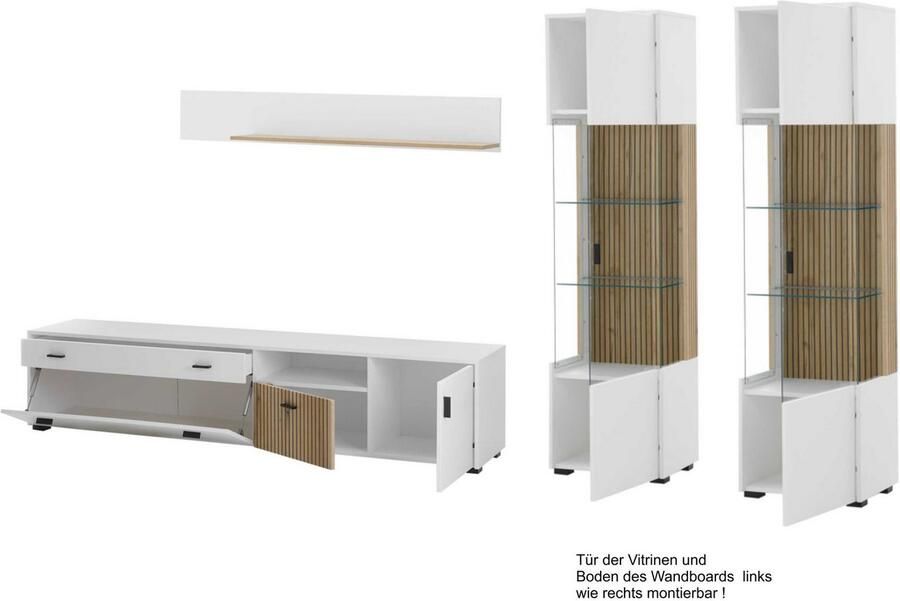 INOSIGN Wandmeubel Hudson met moderne groevenlook handgrepen van metaal (zwart) breedte 316 cm (set 4-delig) - Foto 7