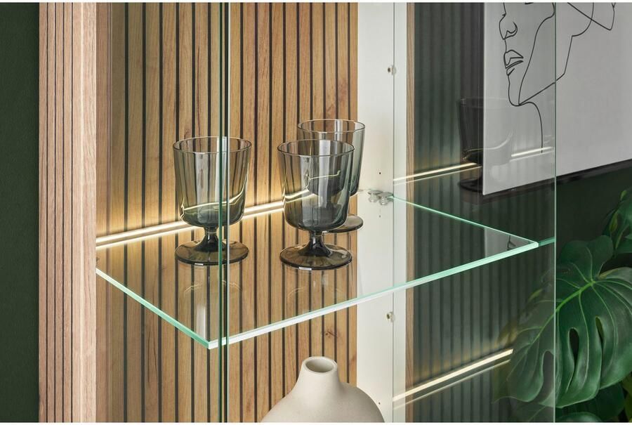 INOSIGN Wandmeubel Hudson met moderne groevenlook handgrepen van metaal (zwart) breedte 316 cm (set 3-delig) - Foto 9