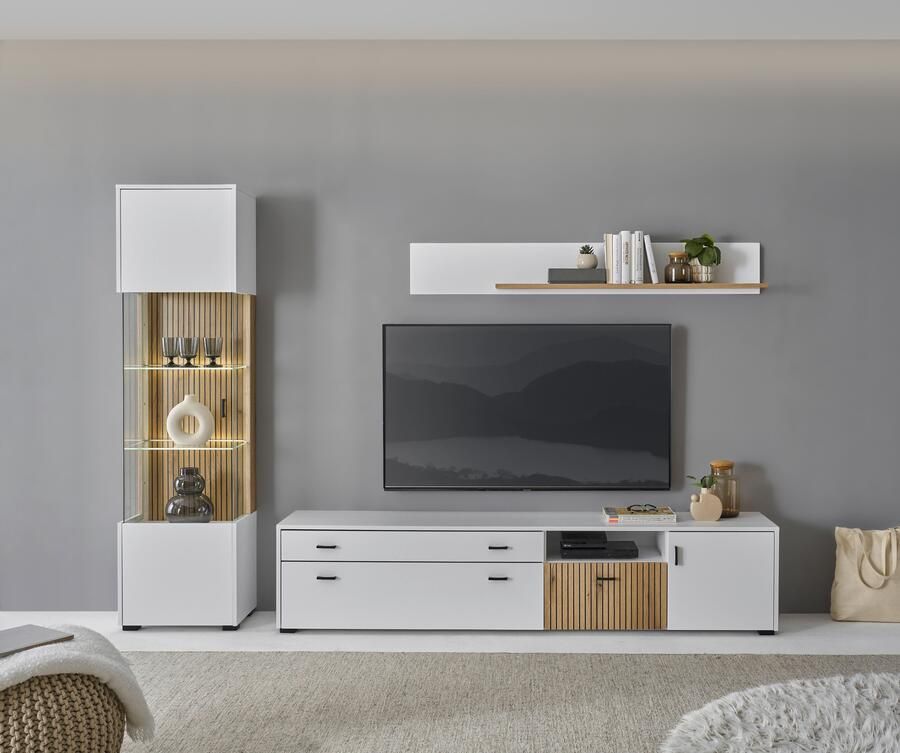 INOSIGN Wandmeubel Hudson met moderne groevenlook handgrepen van metaal (zwart) breedte 316 cm (set 3-delig) - Foto 10