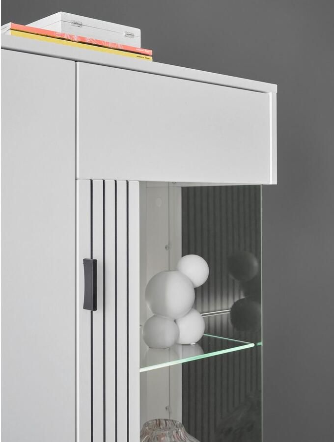 INOSIGN Wandmeubel Hudson met moderne groevenlook handgrepen van metaal (zwart) breedte 285 cm (set 3-delig) - Foto 4