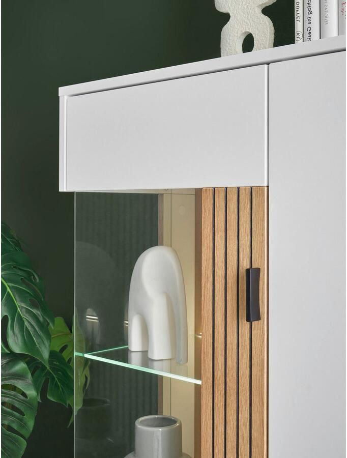 INOSIGN Wandmeubel Hudson met moderne groevenlook handgrepen van metaal (zwart) breedte 320 cm (set 4-delig) - Foto 6