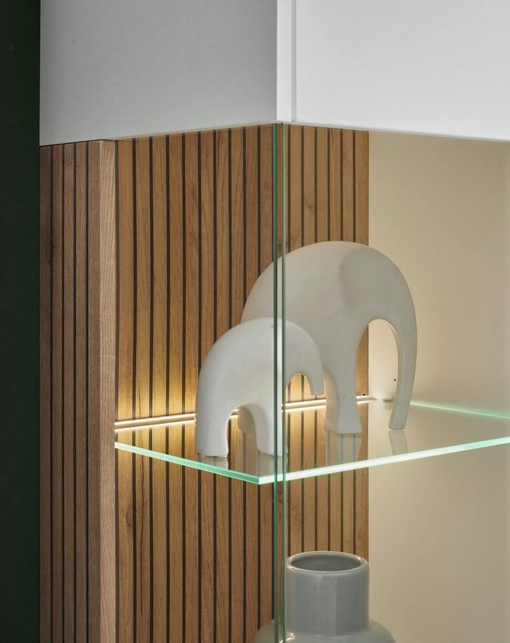 INOSIGN Wandmeubel Hudson met moderne groevenlook handgrepen van metaal (zwart) breedte 320 cm (set 4-delig) - Foto 4