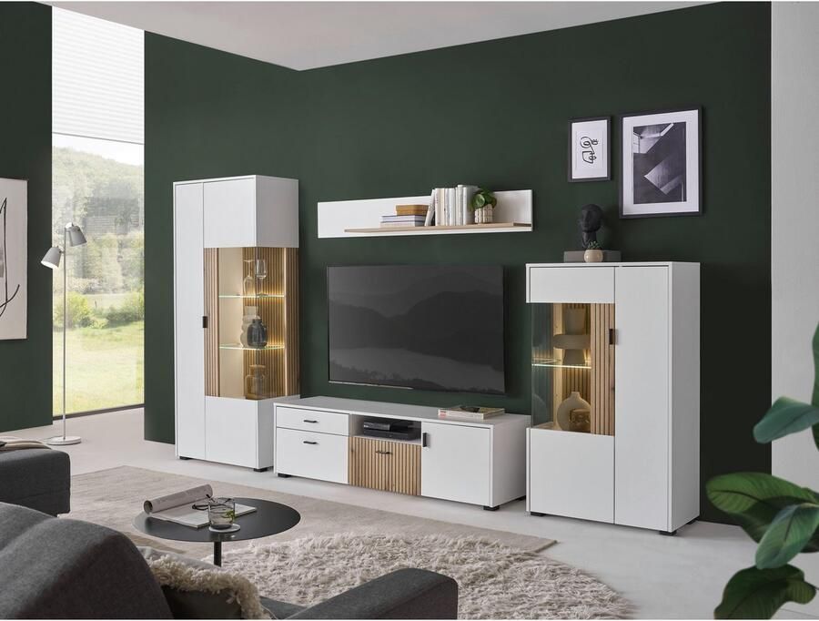 INOSIGN Wandmeubel Hudson met moderne groevenlook handgrepen van metaal (zwart) breedte 320 cm (set 4-delig) - Foto 7