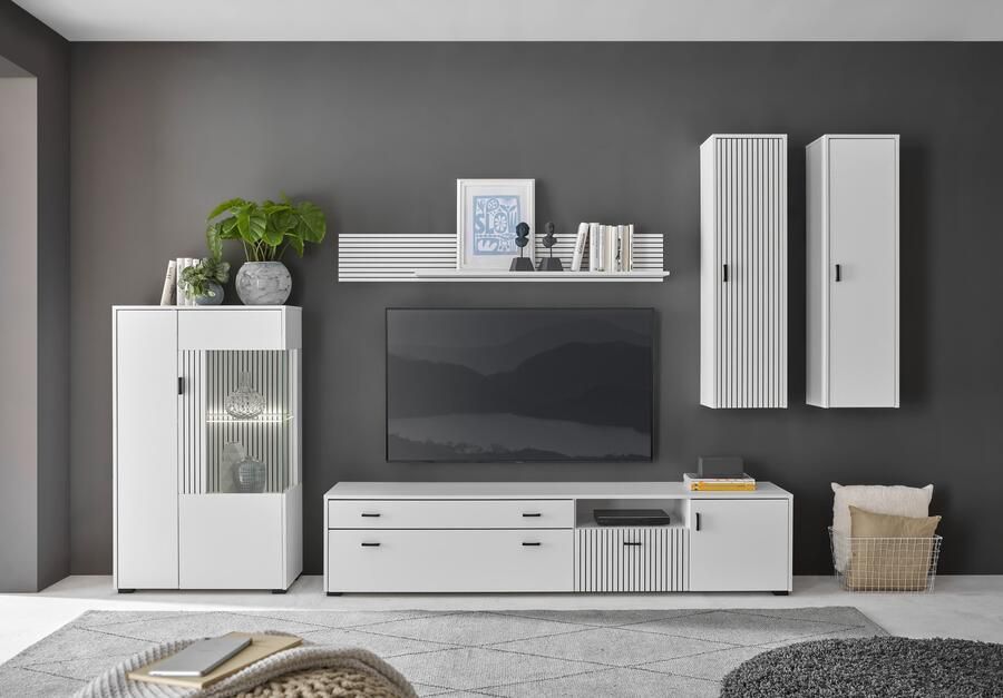 INOSIGN Wandmeubel Hudson met moderne groevenlook handgrepen van metaal (zwart) breedte 328 cm (set 5-delig) - Foto 10