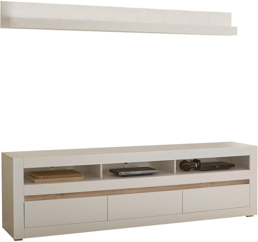 INOSIGN Wandmeubel in Mat Wit Woonkamer-set met verwisselbare front (set 2-delig)