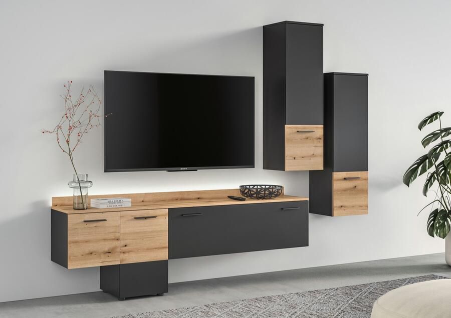 INOSIGN Wandmeubel Laport Breedte 247 cm incl. 1 Lowboard met indirecte verlichting & (3-delig) - Foto 7