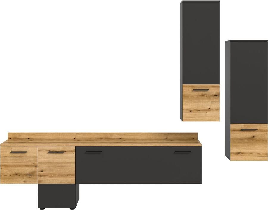 INOSIGN Wandmeubel Laport Breedte 247 cm incl. 1 Lowboard met indirecte verlichting & (3-delig) - Foto 3