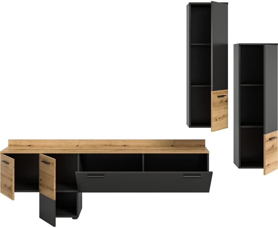 INOSIGN Wandmeubel Laport Breedte 247 cm incl. 1 Lowboard met indirecte verlichting & (3-delig) - Foto 2