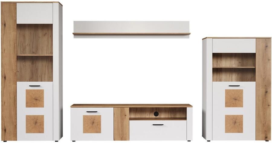 INOSIGN Wandmeubel Linz Woonkamermeubilair met eindhouttoepassingen 360 42 195 cm (4-delig) - Foto 9