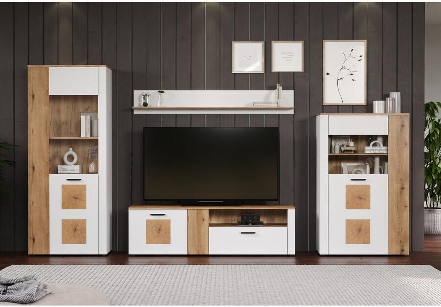 INOSIGN Wandmeubel Linz Woonkamermeubilair met eindhouttoepassingen 360 42 195 cm (4-delig) - Foto 4