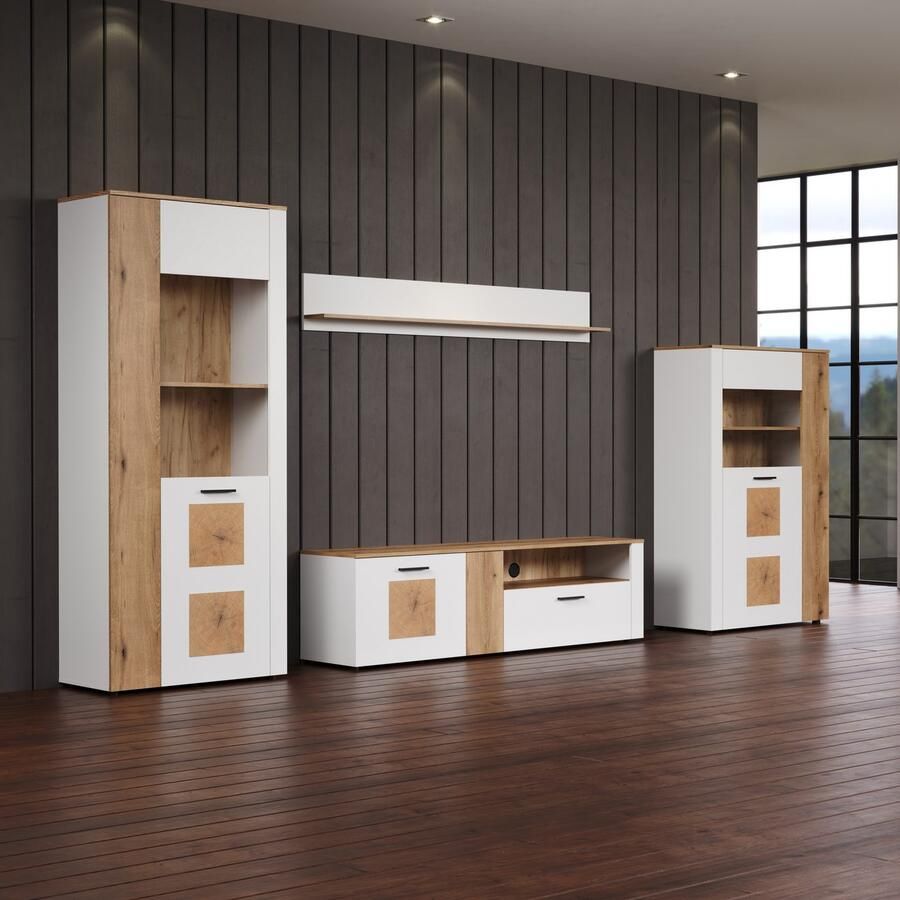 INOSIGN Wandmeubel Linz Woonkamermeubilair met eindhouttoepassingen 360 42 195 cm (4-delig)