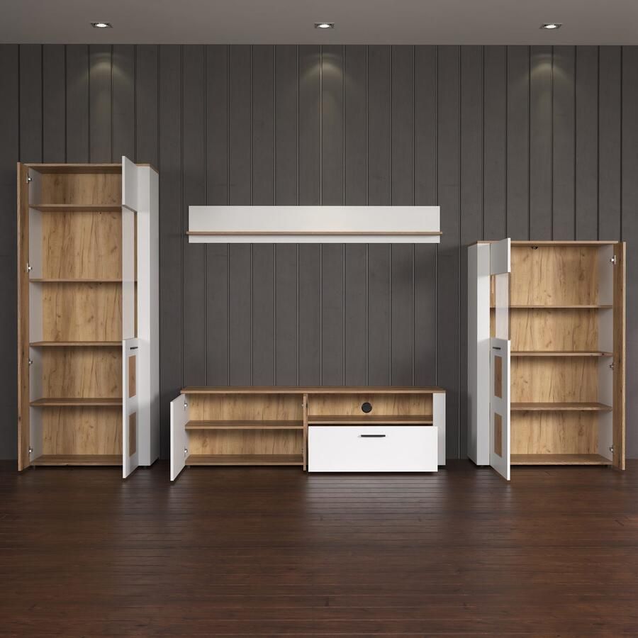 INOSIGN Wandmeubel Linz Woonkamermeubilair met eindhouttoepassingen 360 42 195 cm (4-delig) - Foto 2