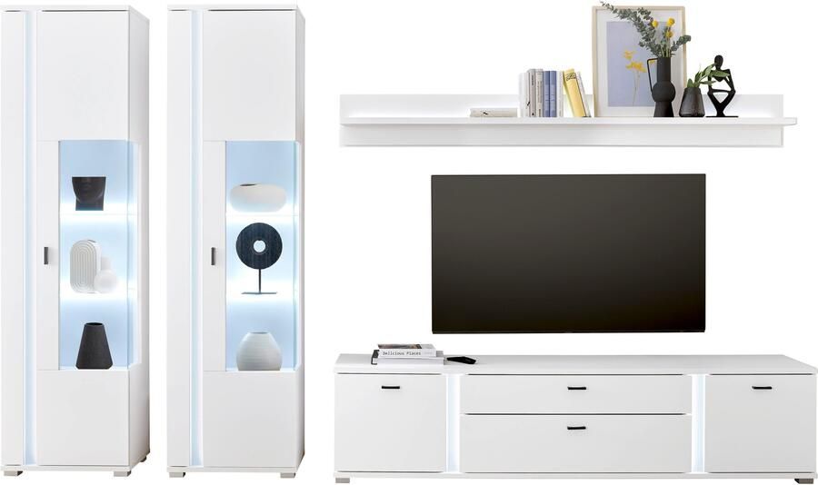 INOSIGN Wandmeubel Long Island in moderne trendkleur inclusief verticale verlichting breedte 330 cm (set 4-delig) - Foto 7