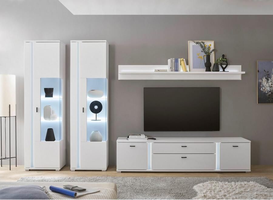 INOSIGN Wandmeubel Long Island in moderne trendkleur inclusief verticale verlichting breedte 330 cm (set 4-delig) - Foto 5