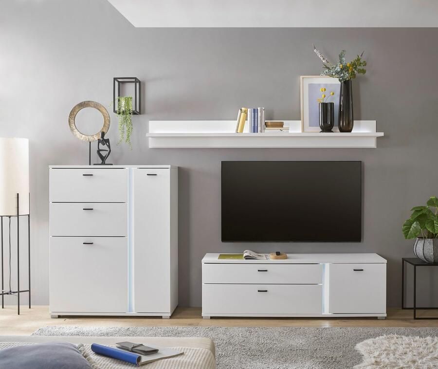 INOSIGN Wandmeubel Long Island in moderne trendkleur inclusief verticale verlichting breedte 260 cm (set 3-delig) - Foto 2