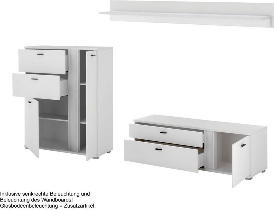 INOSIGN Wandmeubel Long Island in moderne trendkleur inclusief verticale verlichting breedte 260 cm (set 3-delig) - Foto 7