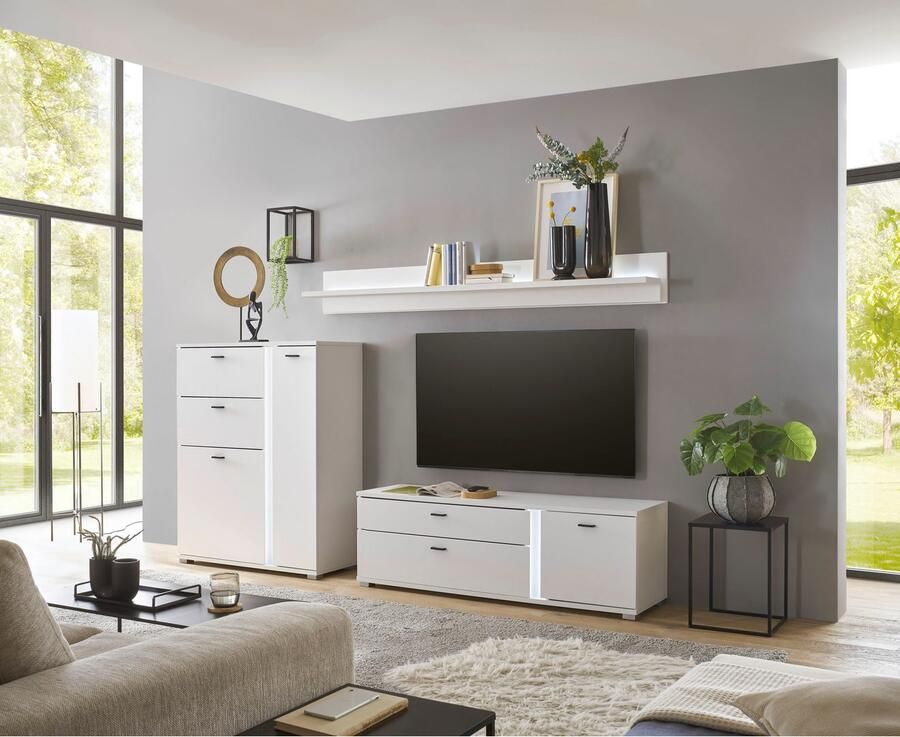 INOSIGN Wandmeubel Long Island in moderne trendkleur inclusief verticale verlichting breedte 260 cm (set 3-delig) - Foto 4