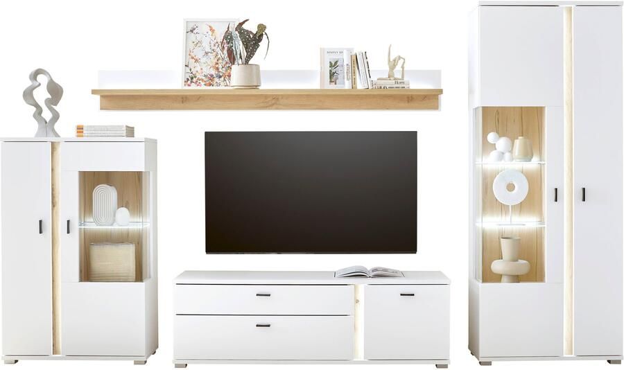 INOSIGN Wandmeubel Long Island in moderne trendkleur inclusief verticale verlichting breedte 330 cm (set 4-delig) - Foto 11