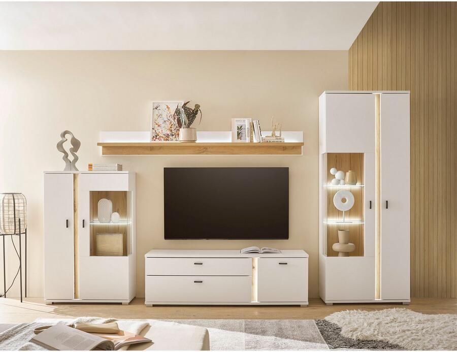 INOSIGN Wandmeubel Long Island in moderne trendkleur inclusief verticale verlichting breedte 330 cm (set 4-delig) - Foto 5