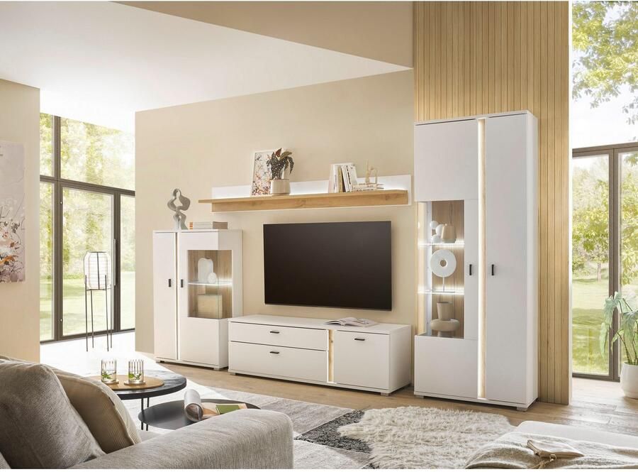 INOSIGN Wandmeubel Long Island in moderne trendkleur inclusief verticale verlichting breedte 330 cm (set 4-delig) - Foto 9