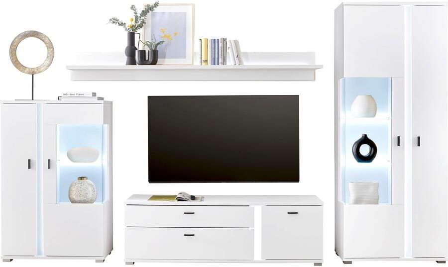 INOSIGN Wandmeubel Long Island in moderne trendkleur inclusief verticale verlichting breedte 330 cm (set 4-delig) - Foto 10