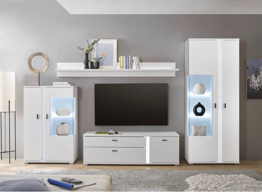 INOSIGN Wandmeubel Long Island in moderne trendkleur inclusief verticale verlichting breedte 330 cm (set 4-delig) - Foto 3