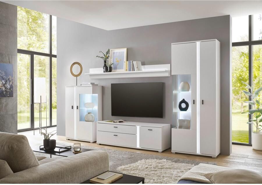 INOSIGN Wandmeubel Long Island in moderne trendkleur inclusief verticale verlichting breedte 330 cm (set 4-delig) - Foto 9