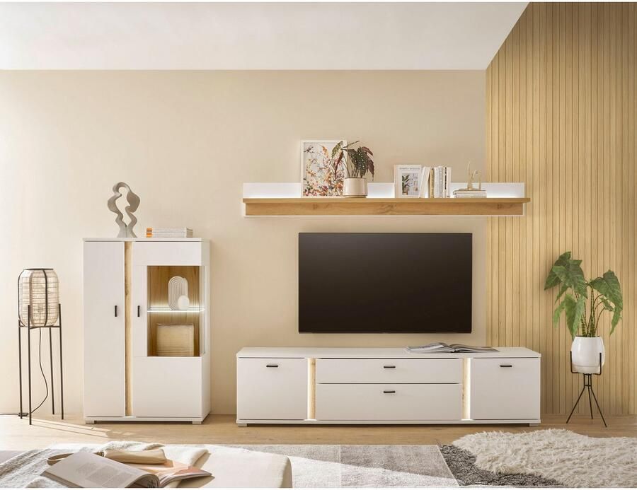 INOSIGN Wandmeubel Long Island in moderne trendkleur inclusief verticale verlichting breedte 290 cm (set 3-delig) - Foto 4