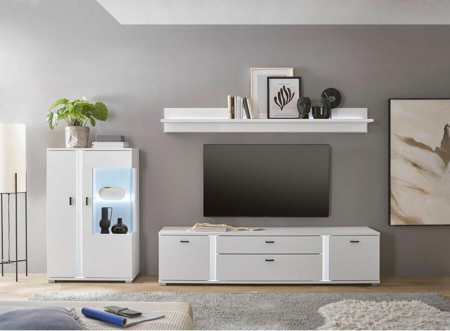 INOSIGN Wandmeubel Long Island in moderne trendkleur inclusief verticale verlichting breedte 290 cm (set 3-delig) - Foto 3