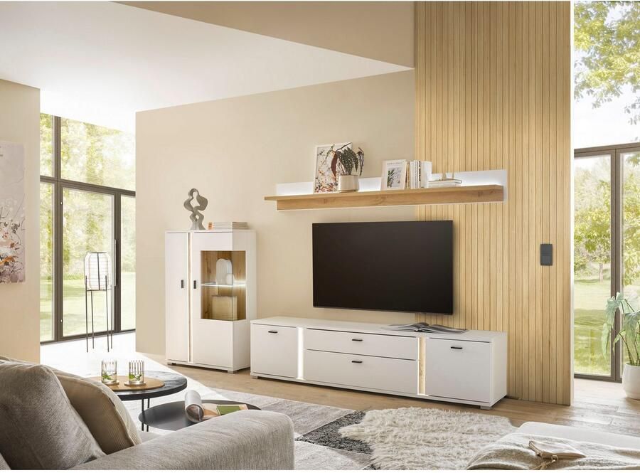 INOSIGN Wandmeubel Long Island in moderne trendkleur inclusief verticale verlichting breedte 290 cm (set 3-delig) - Foto 6