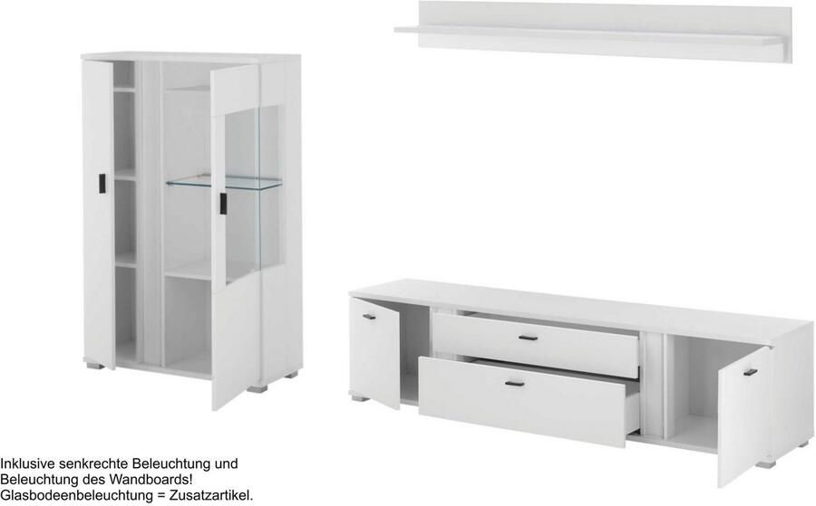 INOSIGN Wandmeubel Long Island in moderne trendkleur inclusief verticale verlichting breedte 290 cm (set 3-delig) - Foto 7