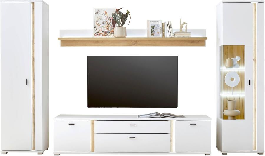 INOSIGN Wandmeubel Long Island in moderne trendkleur inclusief verticale verlichting breedte 330 cm (set 4-delig) - Foto 10