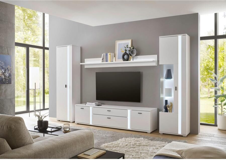 INOSIGN Wandmeubel Long Island in moderne trendkleur inclusief verticale verlichting breedte 330 cm (set 4-delig) - Foto 8