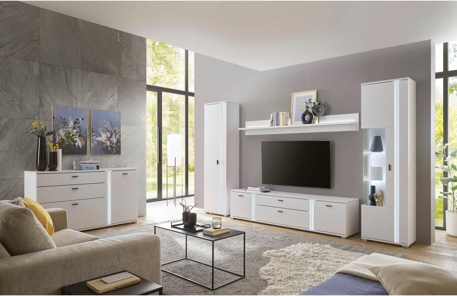 INOSIGN Wandmeubel Long Island in moderne trendkleur inclusief verticale verlichting breedte 330 cm (set 4-delig) - Foto 9