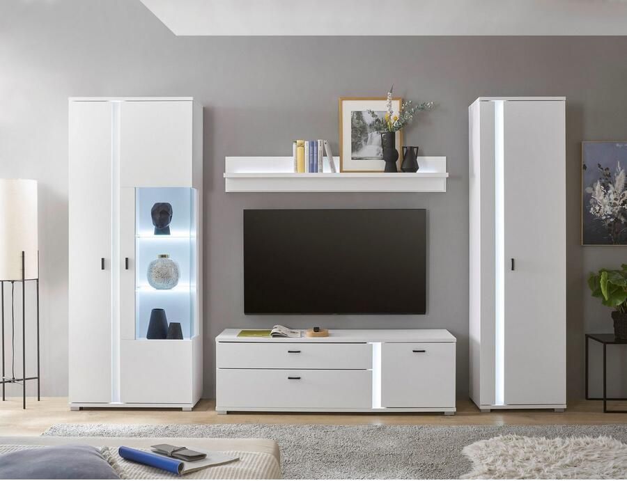 INOSIGN Wandmeubel Long Island in moderne trendkleur inclusief verticale verlichting breedte 305 cm (set 4-delig) - Foto 4